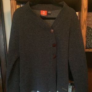 Merrel grey sweater with buttons